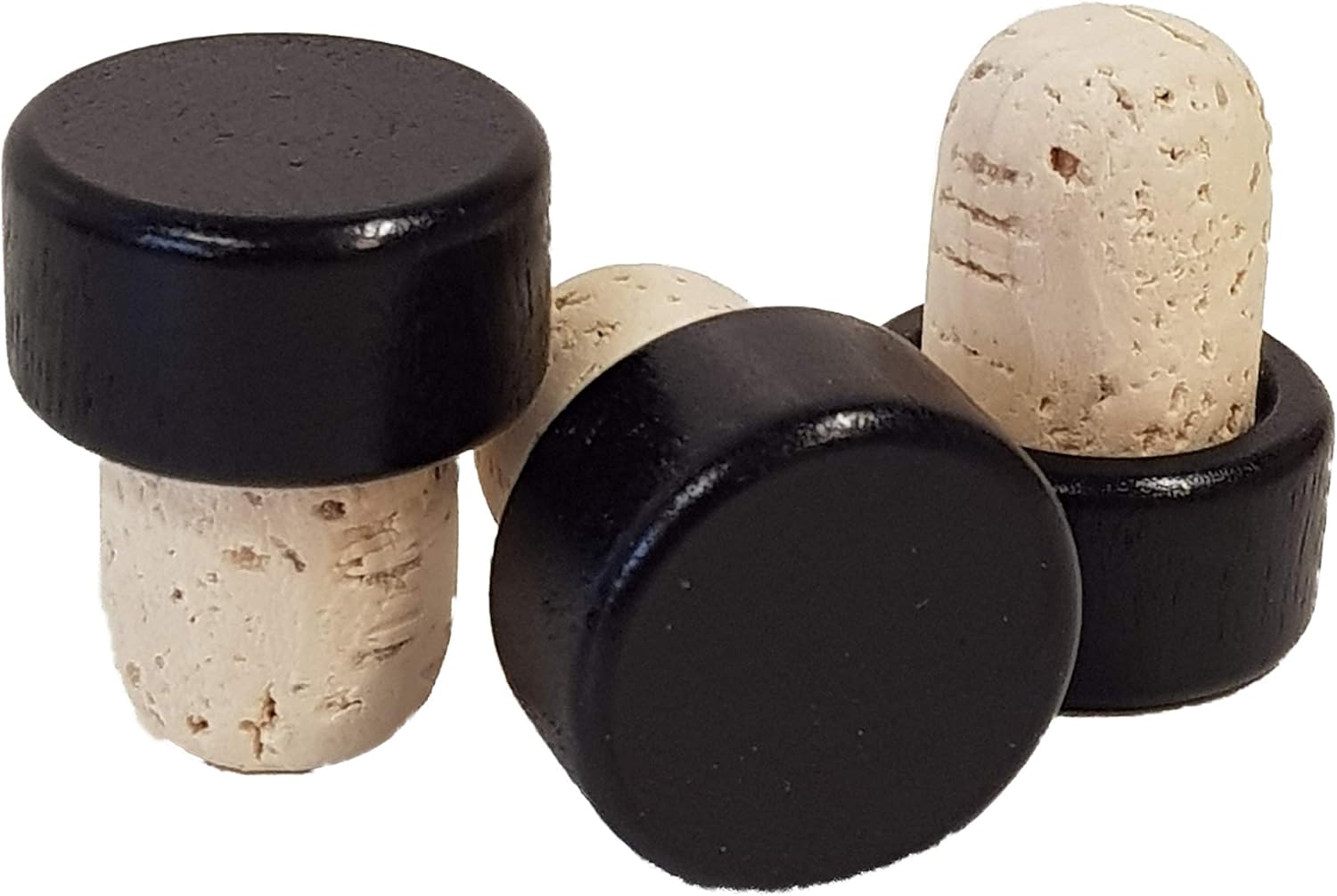 25 Griffkorken Mit Holzgriff - Stopfen Für Flaschen 19mm Durchmesser - Naturkorken 1. Klasse In Blau