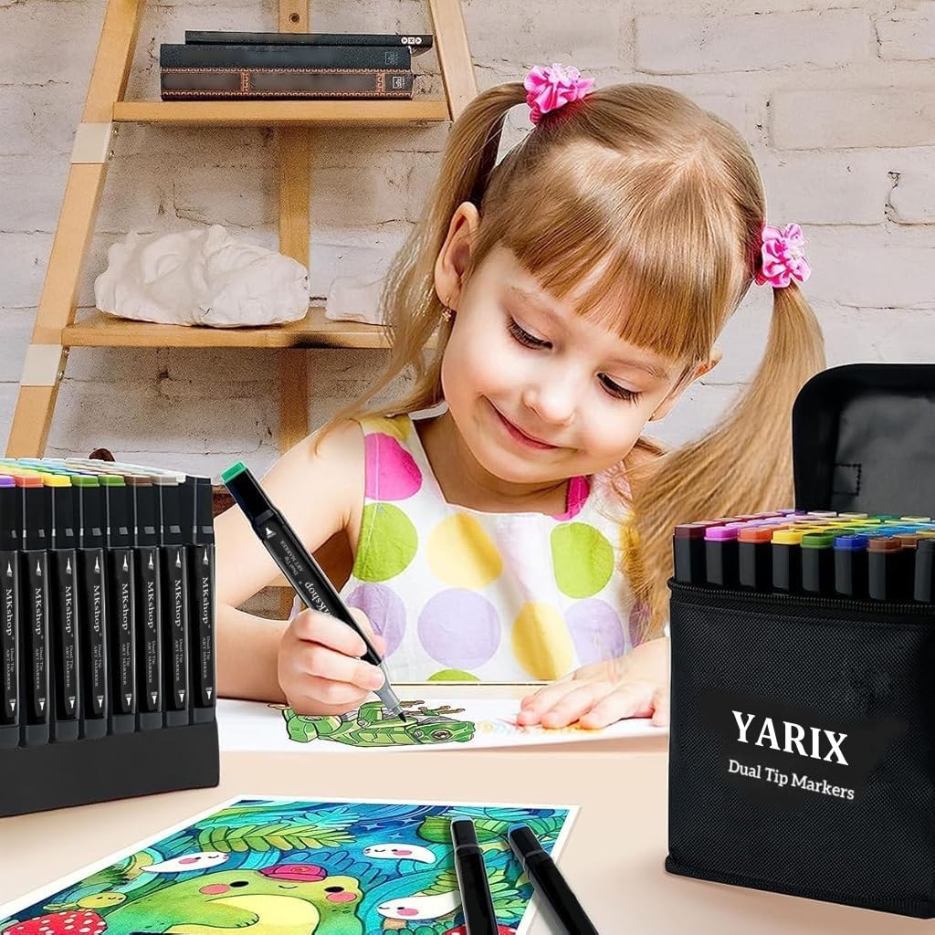 YARIX 82 Colouring Pens For Adults,Dual Tip Pens,Felt Tip - View #3
