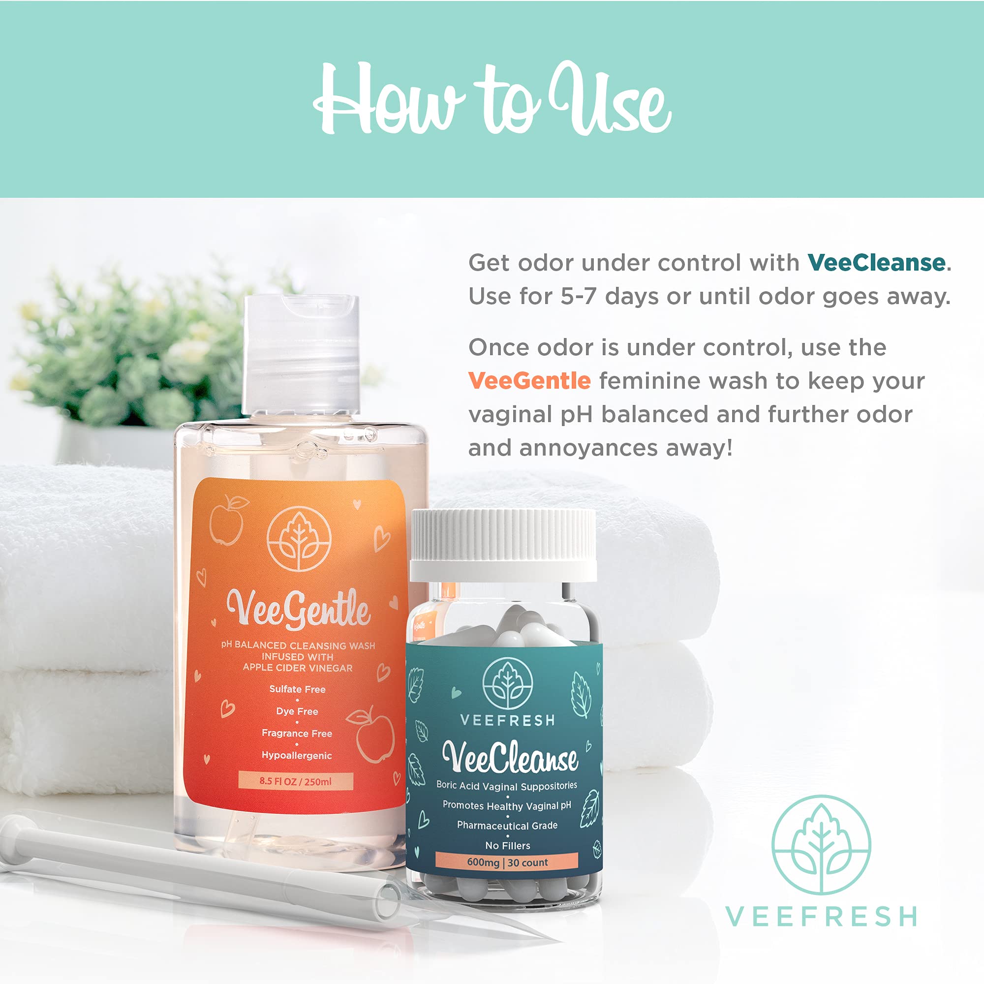 VeeFresh VeePower Vaginal Health Bundle Control and Prevent Vaginal