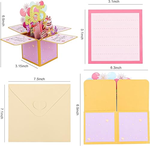 Miniatura 10 de CIEHER Tarjeta desplegable de cumpleaños número 13 para adolescentes, tarjeta de felicitación 3D de cumpleaños de 13 años, regalos únicos de