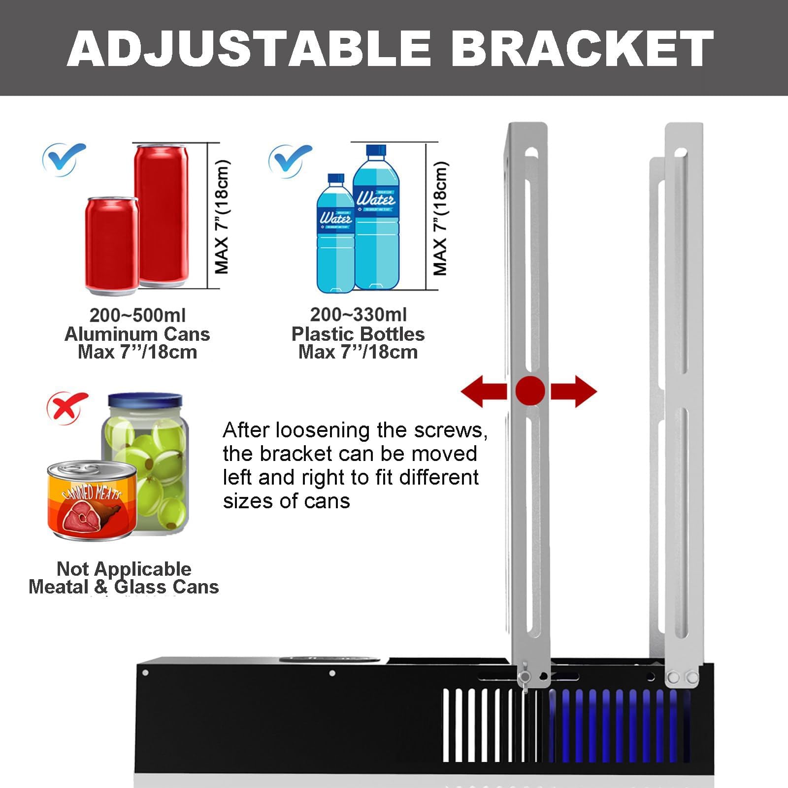 Schiaccia Lattine Elettrico - Compatta 8 Lattine Alla Volta, Per Riciclo Alluminio, Da Banco O Parete - Foto 5