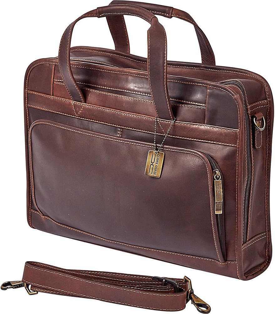 Claire Chase Legendary Professional Briefcase, Dark Brown, One Size