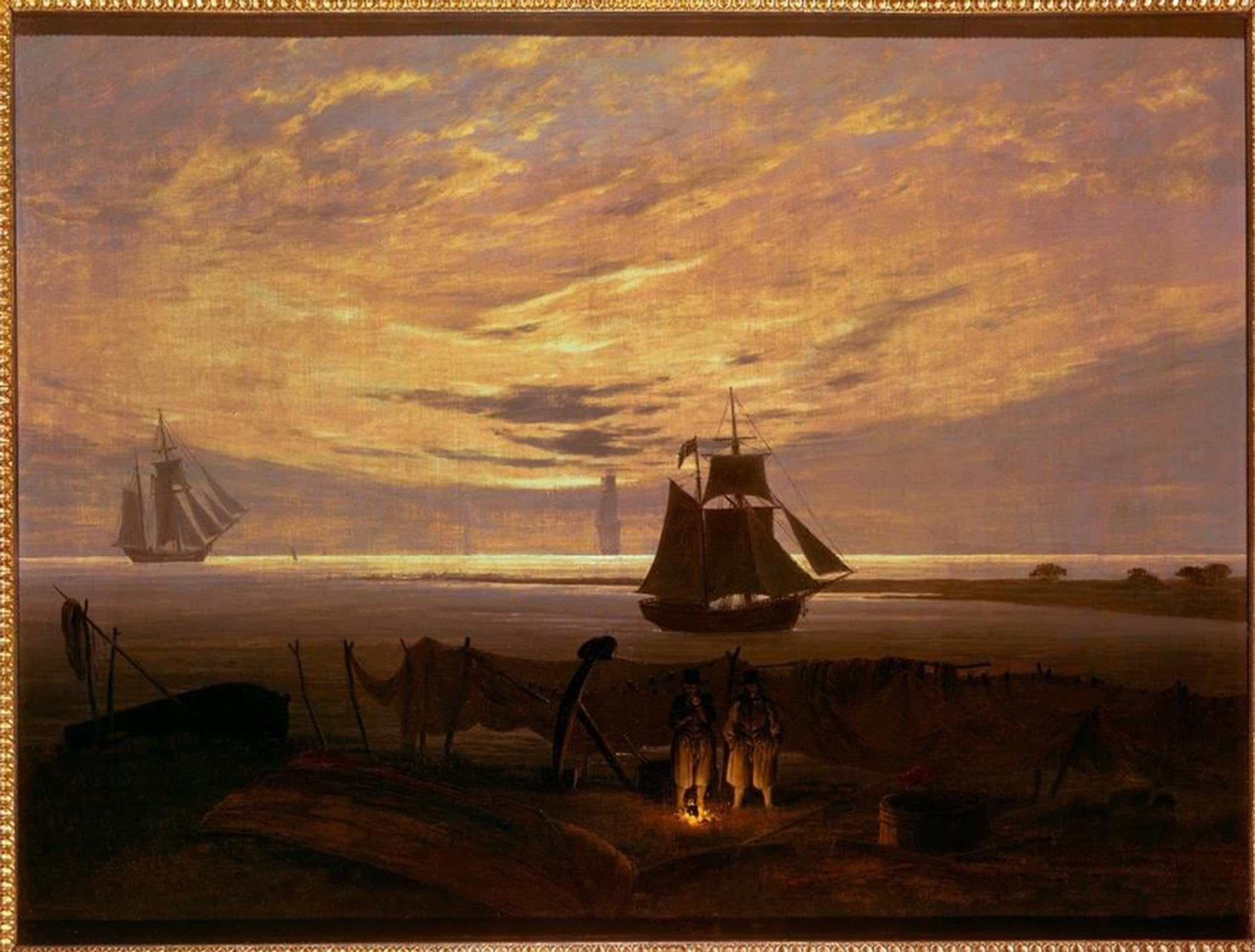 Cuadros abstractos de playa de Caspar David Friedrich poster lienzo 60x90cm 5