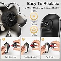 Vista 7 de 7 cuchillas flotantes de cabezal de afeitado de repuesto, cabezales de cuchilla de afeitadora lavables de repuesto para afeitadora de cabeza