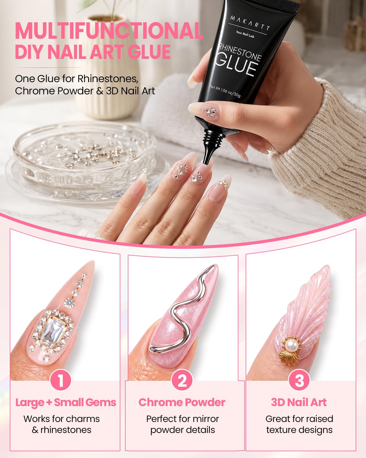 Makartt Rhinestone Glue: Strong Nail Art Adhesive -6 Makartt Rhinestone Glue: Strong Nail Art Adhesive -6