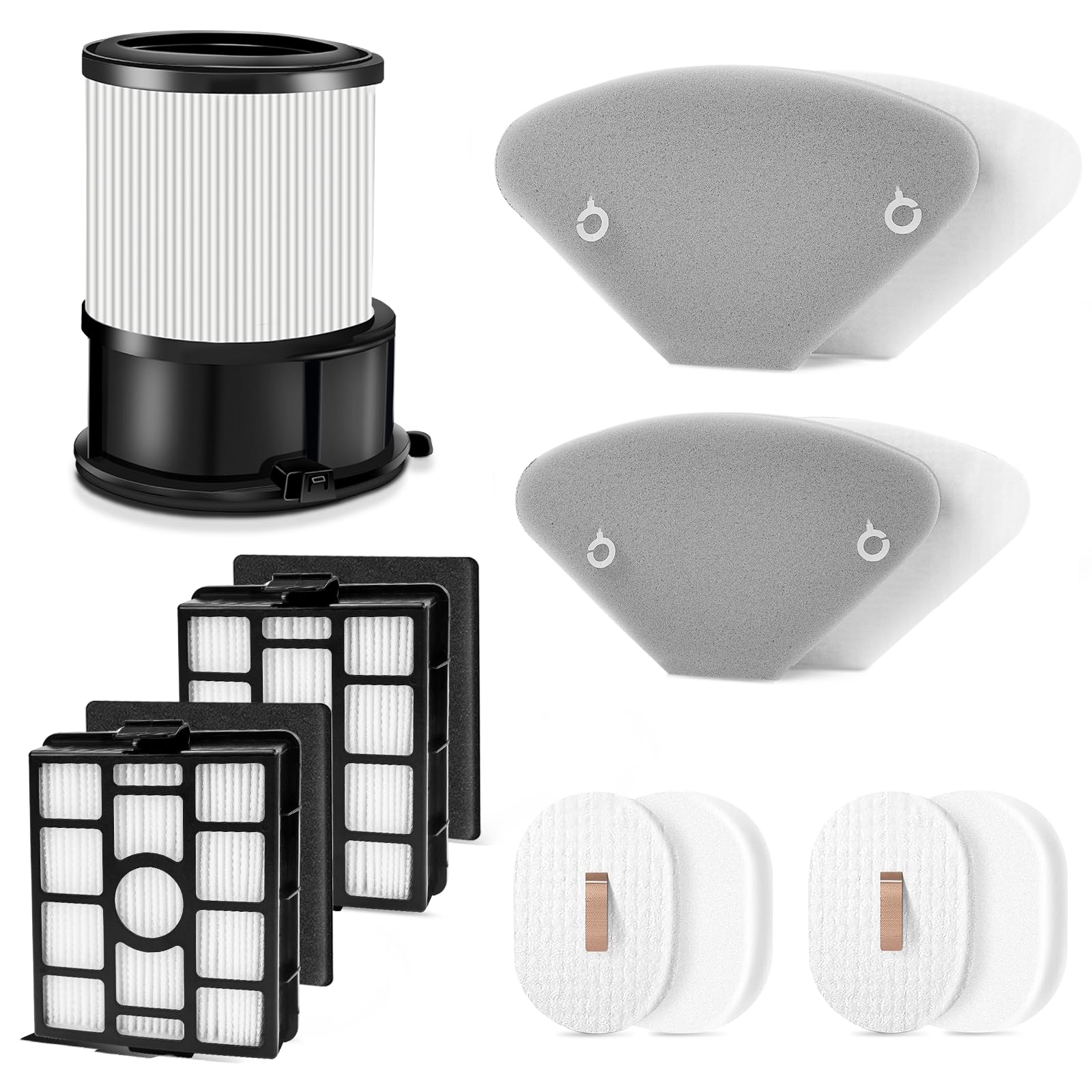 Vacuum Replacement Part for Shark IP3251/ IP3251C/ IP3252 Vacuum Cleaner, 2 Filter 4 Filter Cotton 1 Base Station Filter 2 Set of Base Station Filter Cotton