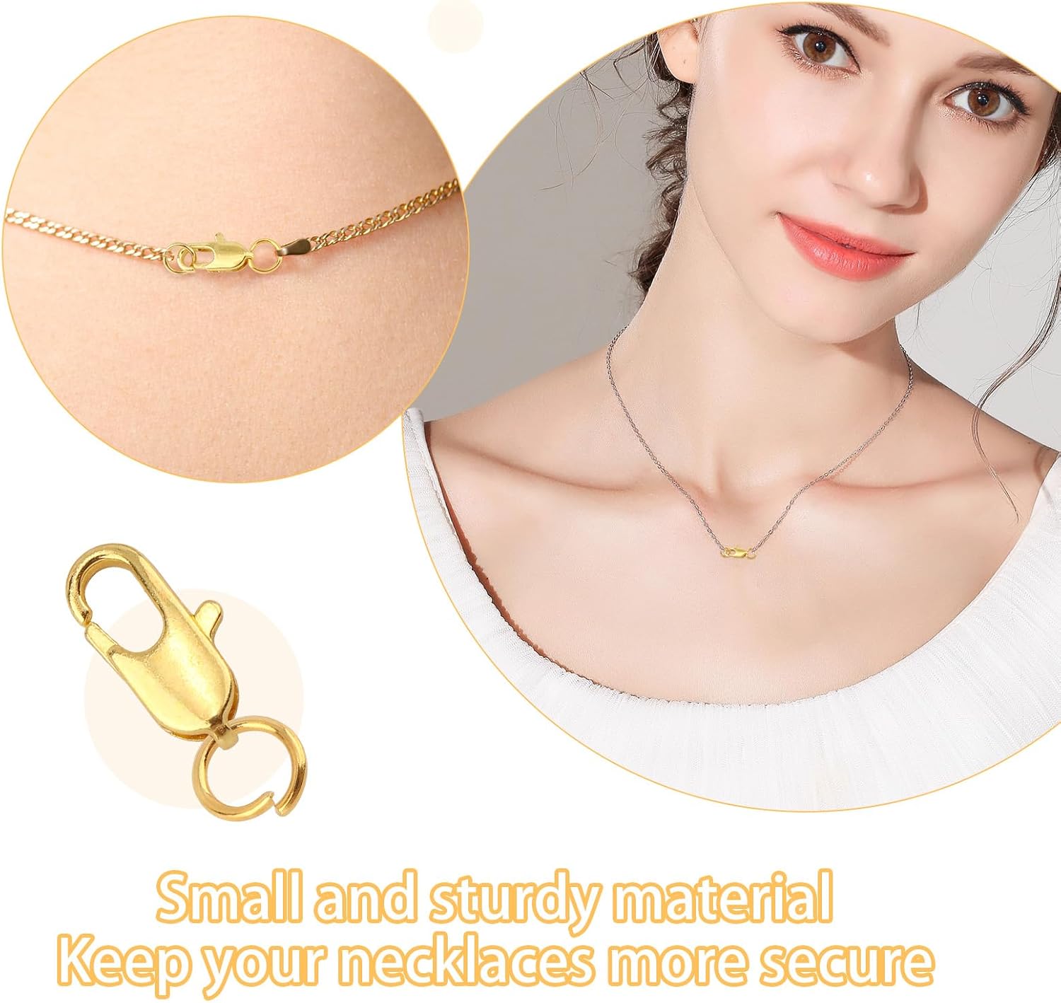 30pcs Gold Lobster Clasps for Jewelry Making, Lobster Claw Clasp with 100pcs Jump Rings Bracelet Clasps and Closures Jewelry Clasp for DIY Necklaces Bracelet Anklet(0.47inch) - Image 5