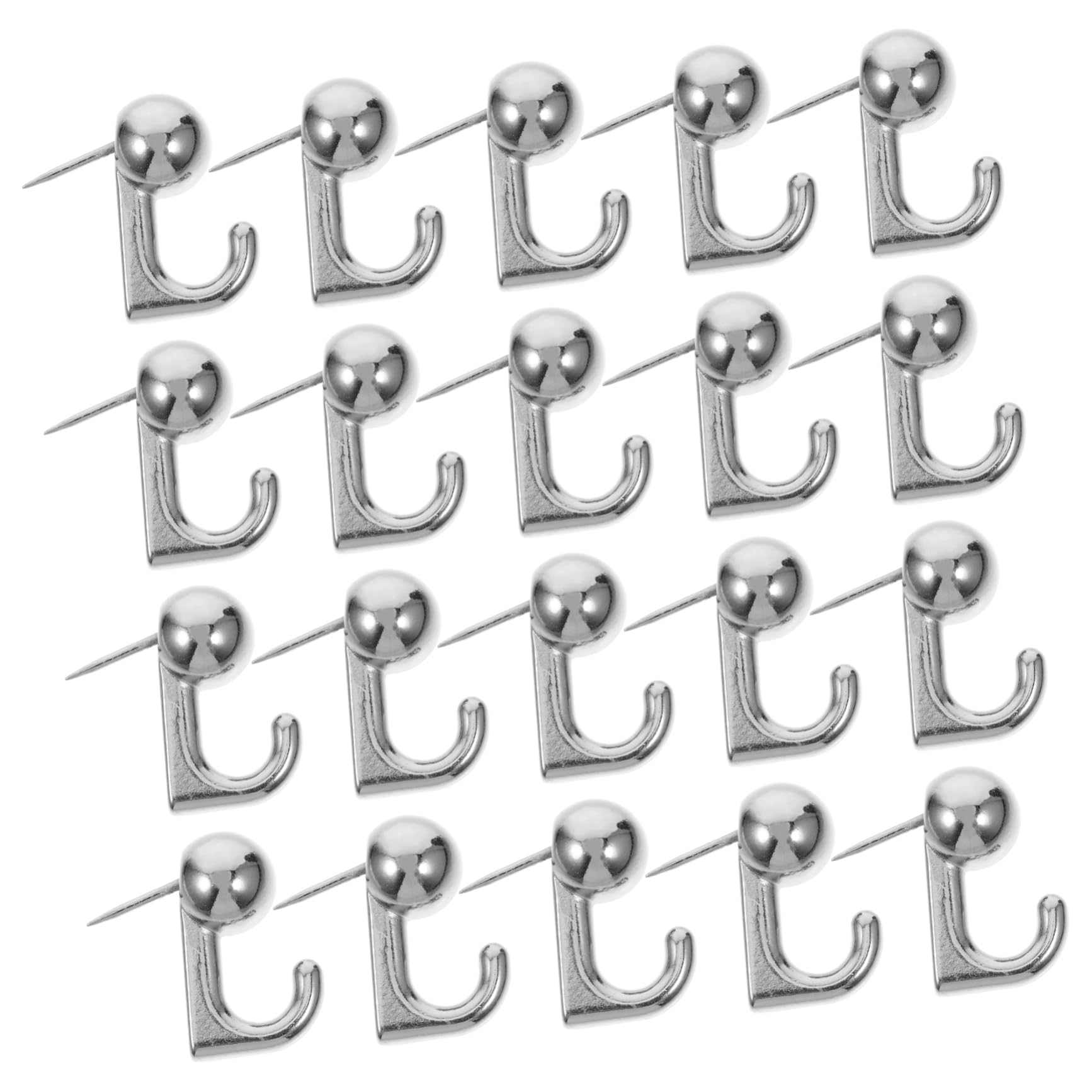 Crochets pour cloisons métalliques argentés suspendre objets et tableaux