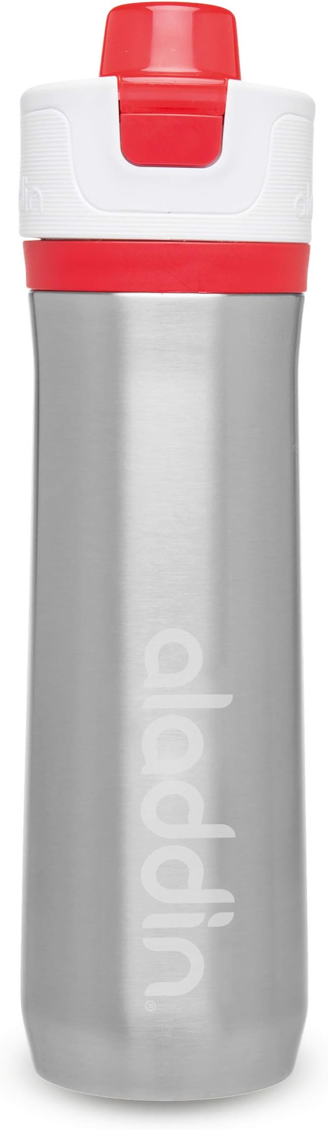 Aladdin Active Hydration Thermavac™ Stainless Steel Water Bottle 0.6L Red – Leakproof Lid | Double Wall Vacuum Insulated Reusable Water Bottle | Keeps Cold for 10 Hours | BPA-Free | Dishwasher Safe