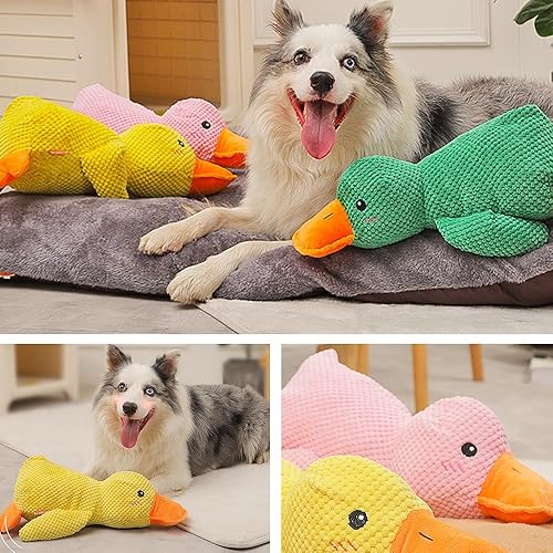 Miniatura 5 de Quack-Quack - Juguete de pato para perros, juguete duradero de felpa masticable con sonido para perros, juguete de felpa suave para perros, juguete