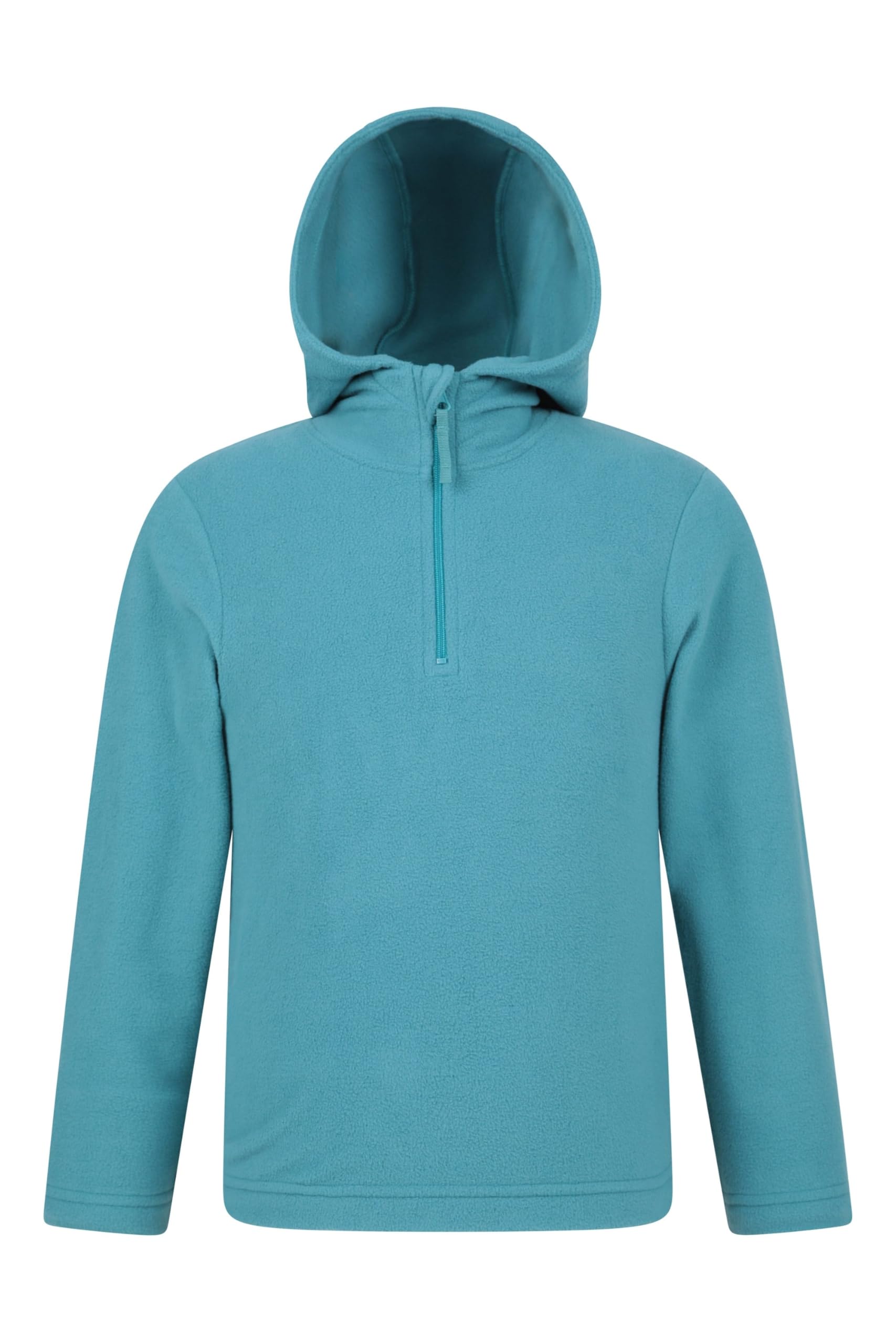 Mountain Warehouse Camber Kids Microfleece Hoodie - Breathable, Lightweight, Anti-Pill & Quick Dry Pullover for Boys & Girls - For Spring Summer & Walking Teal Teen Size 13 Years