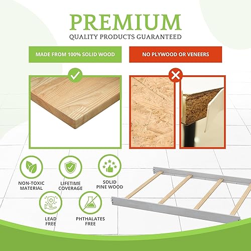 Vista 22 de CC KITS Kit de conversión de tamaño completo Rieles de cama para cunas Dolce Babi (gris paloma)