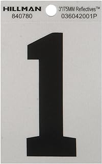 Hillman 840780 3″ Black and Silver Reflective Poly-Film Adhesive Number 1