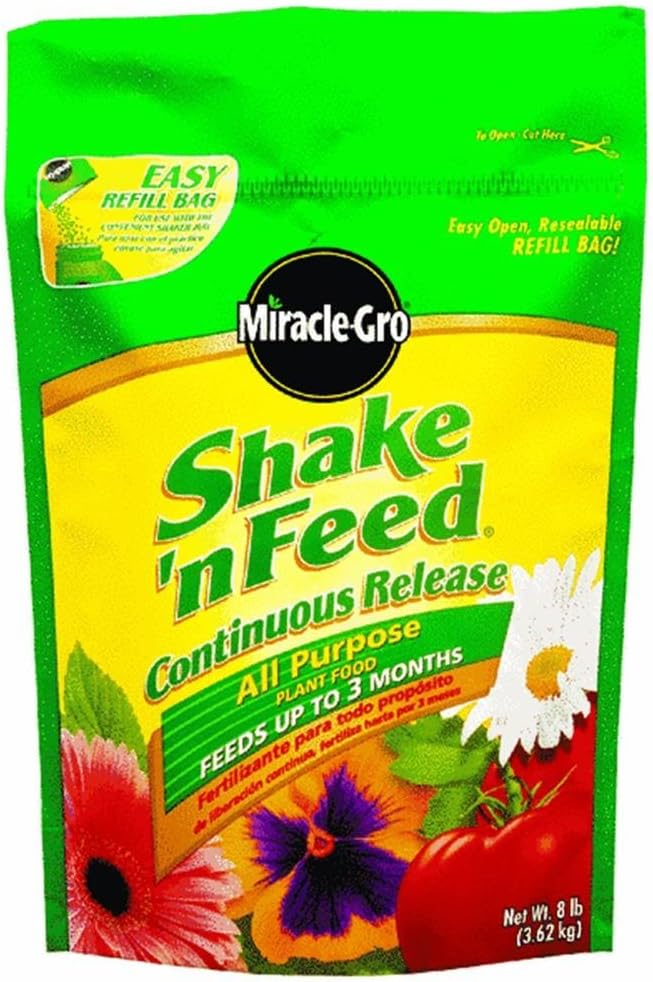 Miracle-Gro 1007191 Shake'n Feed All Purpose Plant Food Mixing Bag, 8-Pound (Older Model)