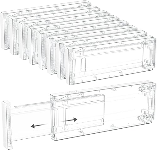 Miniatura 15 de Lifewit Paquete de 12 separadores de cajones de 4 pulgadas de alto de 11.0-17.1 in/11-17 pulgadas, organizador de cajones ajustables para ropa,