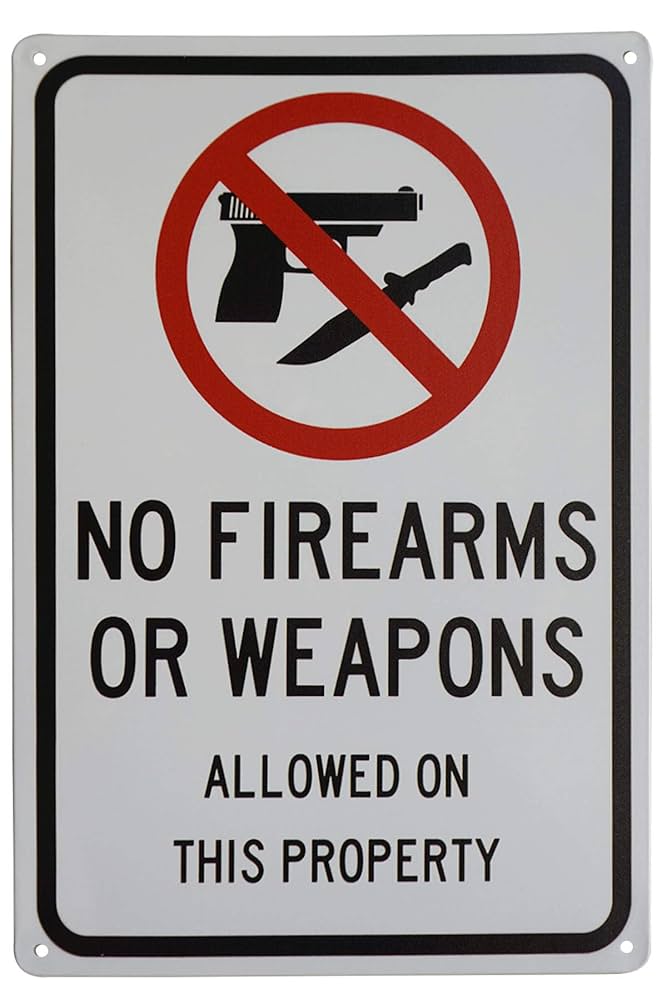 amazon-com-lasmine-funny-gun-sign-no-firearms-guns-or-weapons-allowed-on-this-property-sign-security-warning-signs-for-home-wall-decor-8x12-inch-home-kitchen for Free Printable No Weapons Sign Amazon.com: LASMINE Funny Gun Sign No Firearms Guns Or Weapons Allowed on This Property Sign Security Warning Signs for Home Wall Decor 8X12 Inch : Home & Kitchen for Free Printable No Weapons Sign