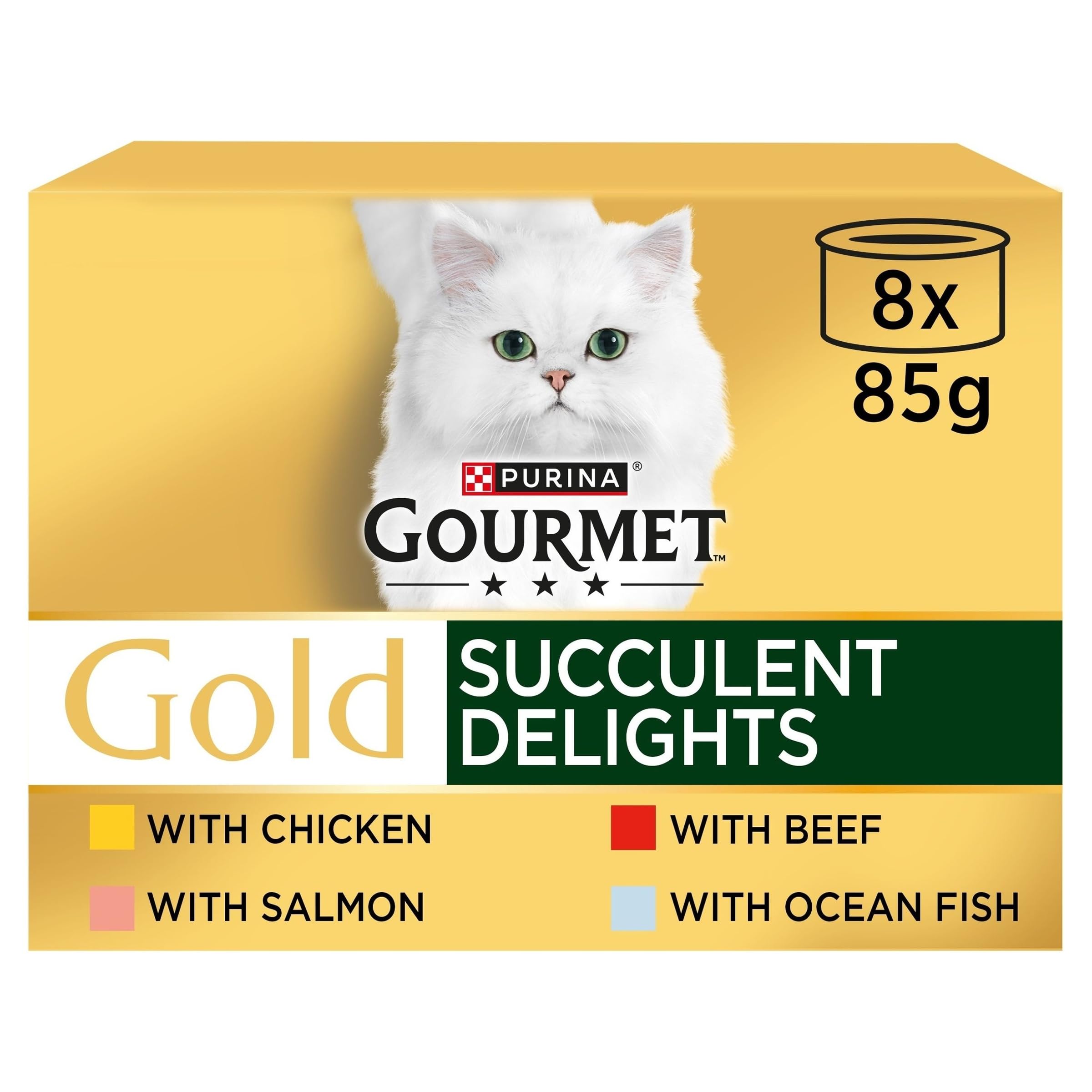 GOURMET Gold Succulent Delights Wet Cat Food 8x85g (Pack of 6)