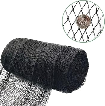 DULRLLY Nylon Bird Netting for Garden Protect Heavy Duty Deer Netting Black Chicken Coop Netting Cover Reusable Garden Netting Fencing for Plants Fruit Trees Vegetables and Animalss2.3x20m