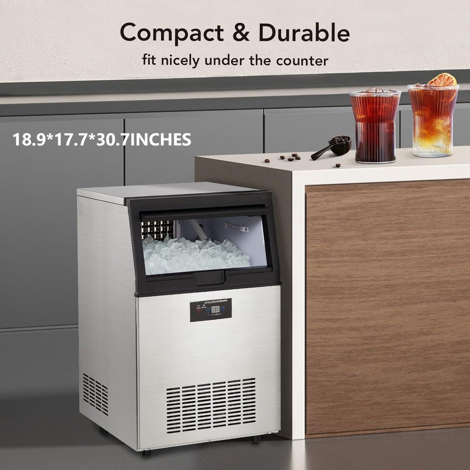 Snapklik.com : Commercial Ice Maker 80lbs/24H Undercounter Ice Machine ...