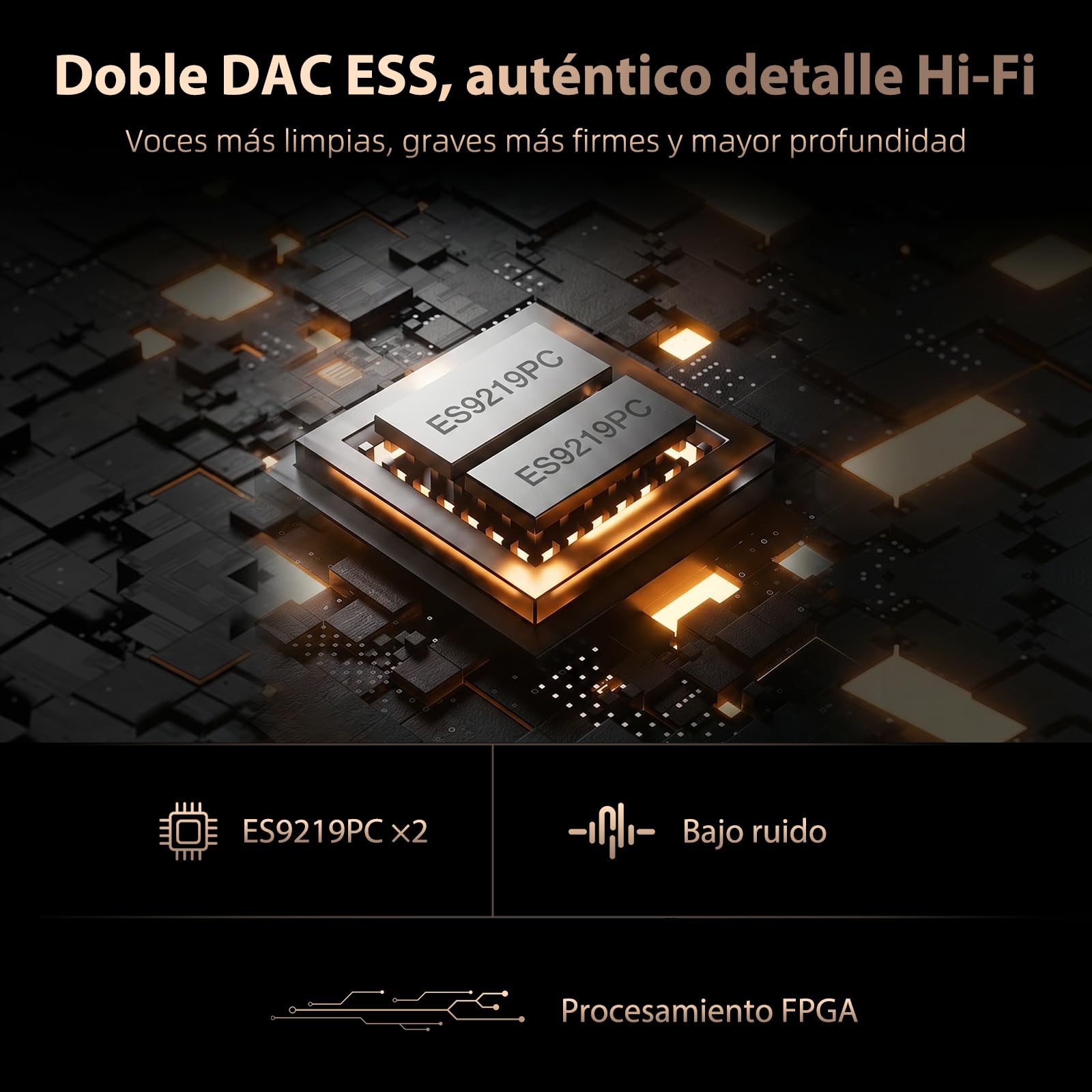 HIFI WALKER H20 Pro Hi-Res - Reproductor de MP3 con Bluetooth, tarjeta microSD de 64 GB, reproductor de música sin pérdidas con Dual ESS DAC, salida balanceada de 4,4 mm, pantalla táctil de 3,2