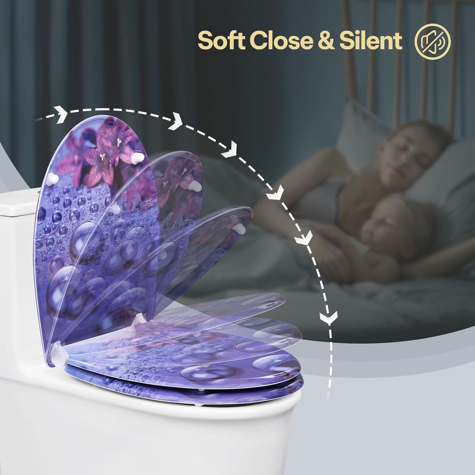 Copriwater in Materiale termoplastico, copriwater in plastica, copriwater con meccanismo Soft-Close, copriwater con Coperchio Tradizionale e Soft-Close,3