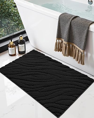 DEXI Alfombras de baño de 17 x 30 pulgadas, extra suaves, absorbentes, antideslizantes, para suelo de baño, lavables a máquina, para suelo de ducha,