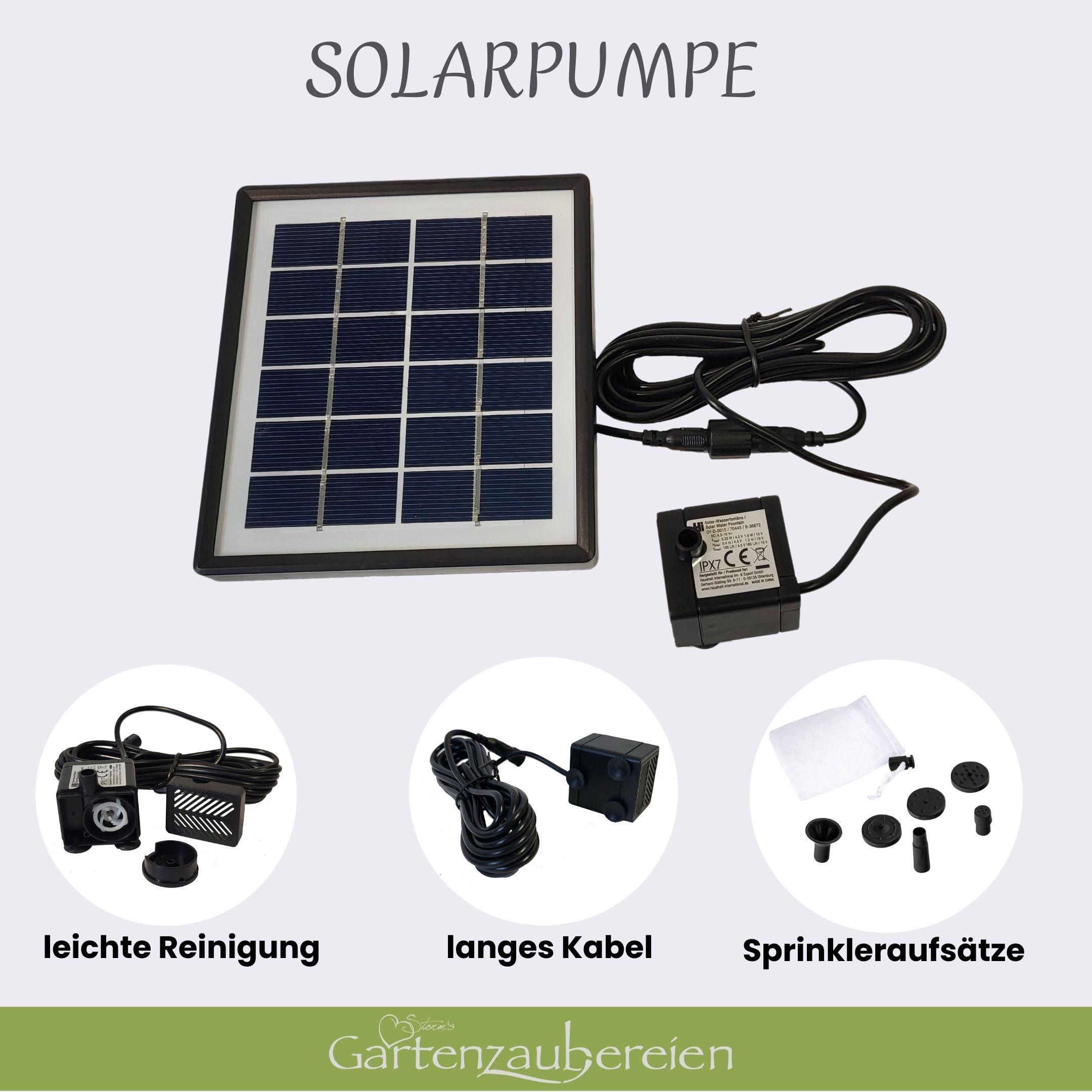Storm's Gartenzaubereien Solar Wasserspeier Robben Set aus Keramik - 3er Set Robbenfamilie inkl. Solarpumpe - Maritime Dekofiguren für Garten/Balkon - Stromloser Teichbrunnen mit 3m Kabel
