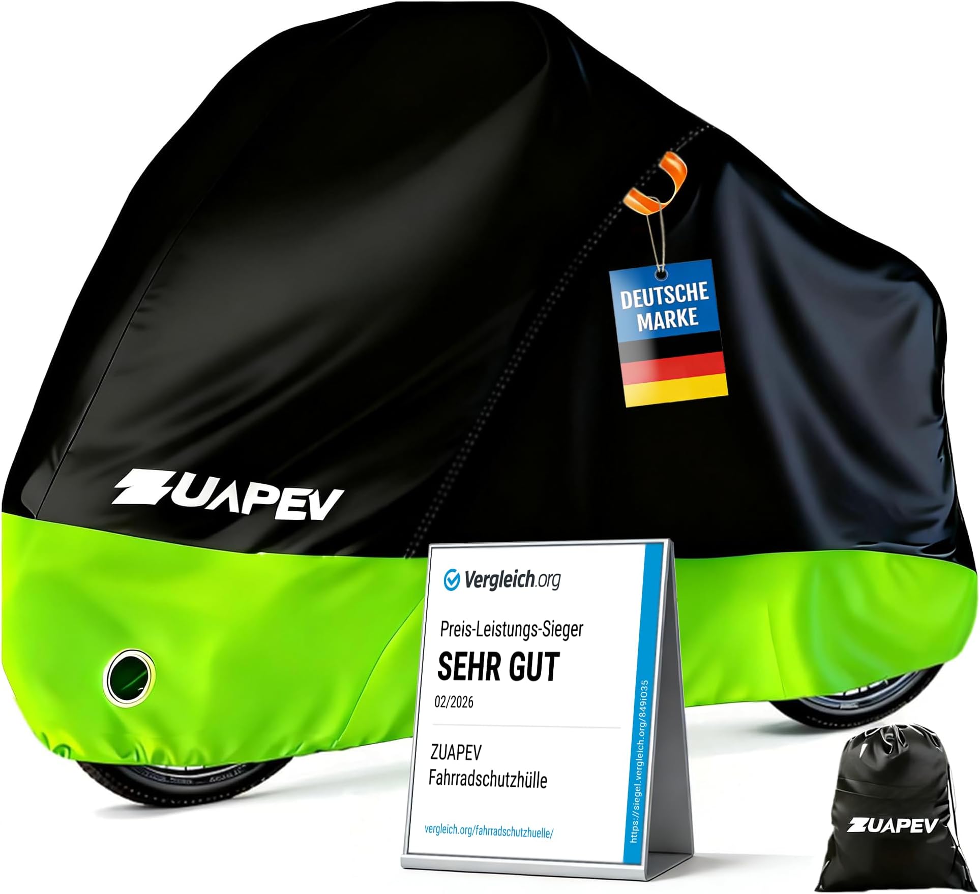 ZUAPEV Bike Cover for Outside Storage, Waterproof Bicycle Cover Outdoor Indoor Heavy Duty 210D, Cycle Tarp All weather Rain Dust Sun Protection for Mountain/Road/Adult/kids/Electric Bikes