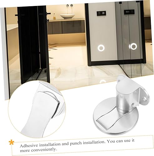 Miniatura 5 de 1 juego de tope de puerta magnético para puerta, anticolisión, tope de puerta, soporte de puerta de seguridad, soporte de puerta invisible, aleación