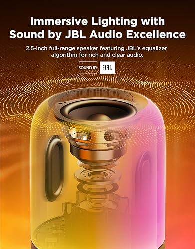 Miniatura 5 de Govee Lámpara de mesa 2 Pro x Sound de JBL, lámpara de mesa inteligente inalámbrica con altavoz, sincronización de luz musical, 16 modos de música y