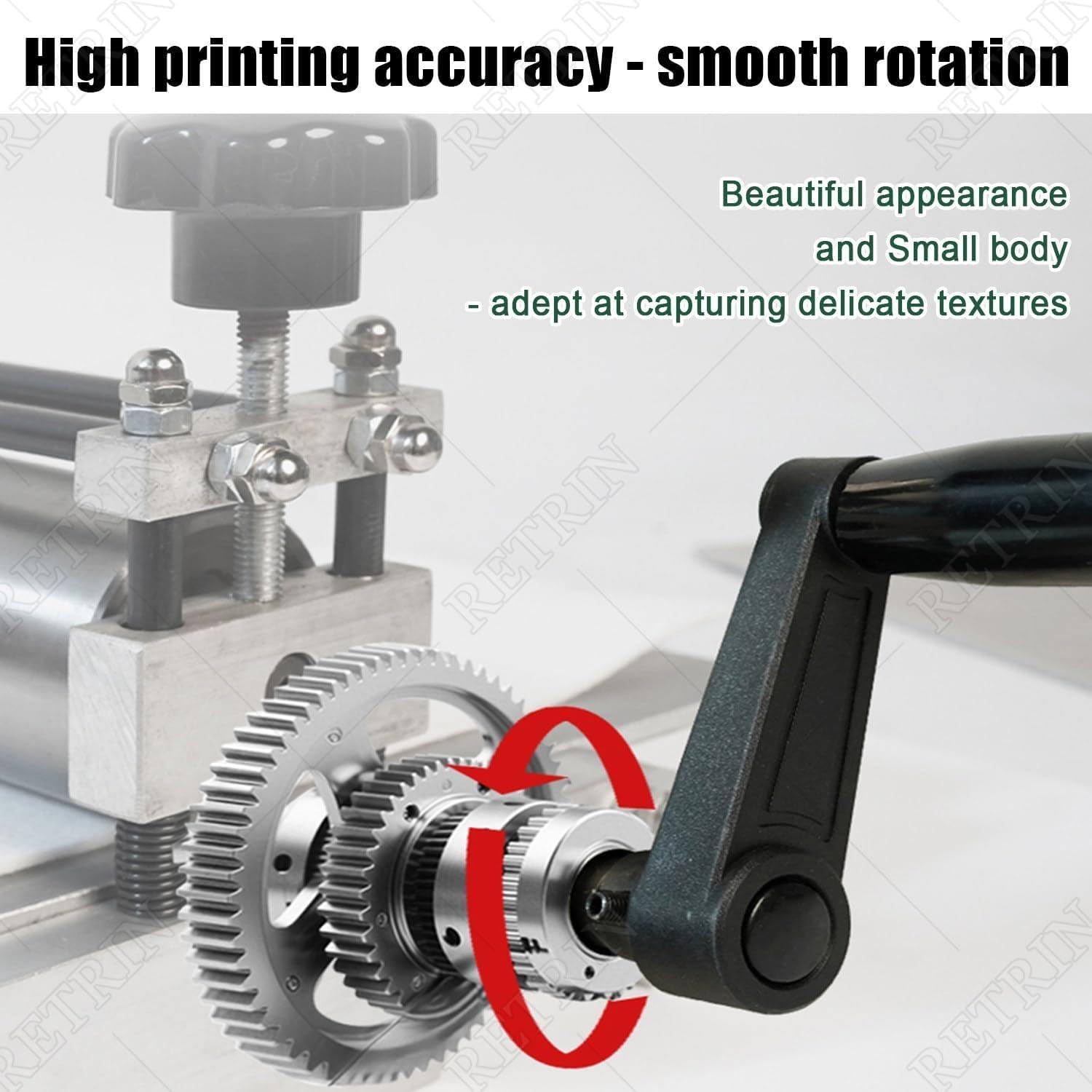 Pressa per incisione manuale, stampa da tavolo, design portatile, 30 x 17 cm, per progetti fai da te, spazi di lavoro domestici, stampa Linocut Intaglio in rilievo, hobbisti e artisti studenti
