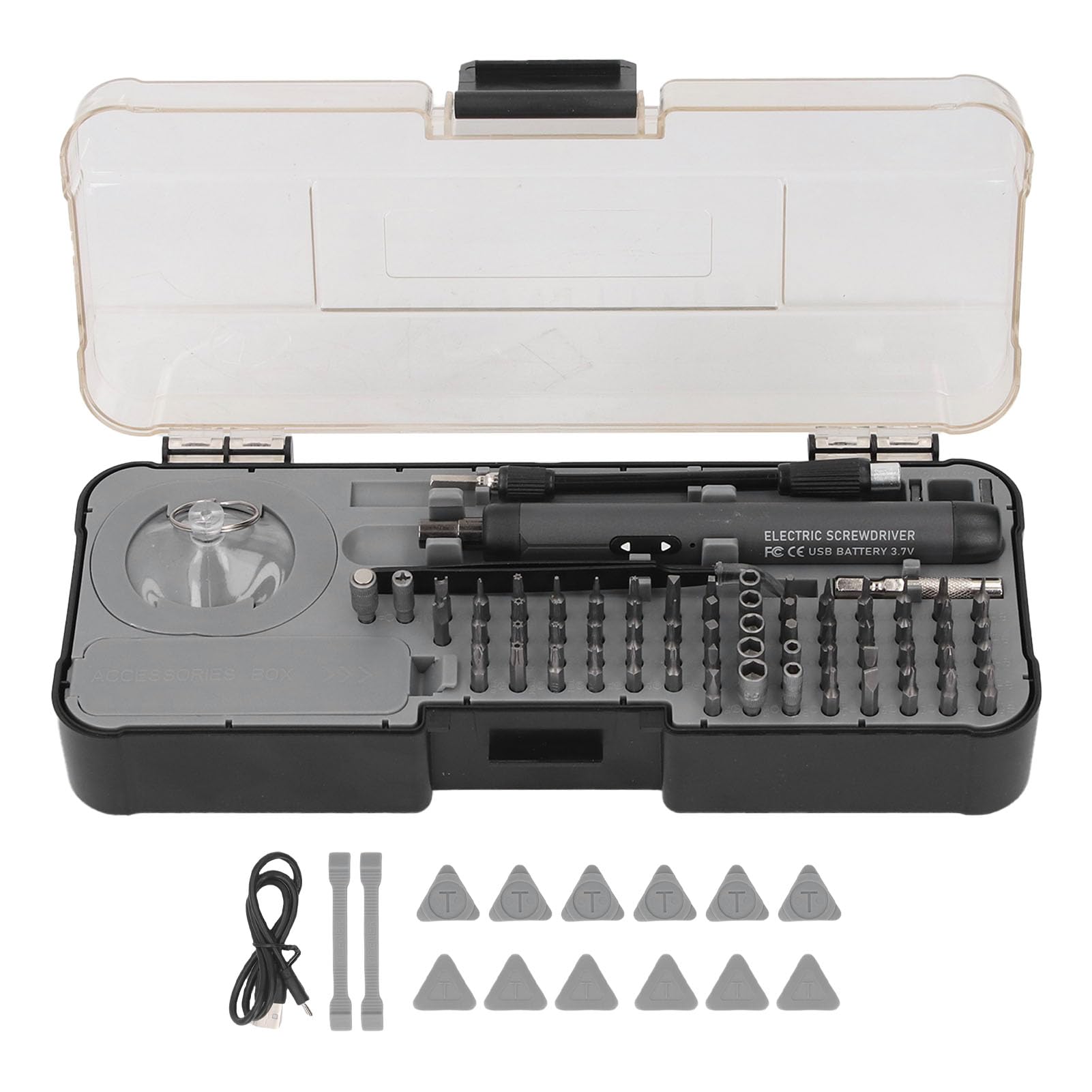 Set di cacciaviti elettrici 88 in 1 Kit di cacciaviti di precisione ricaricabili senza fili da 110 giri/min con torsione regolabile per dispositivi elettronici PC