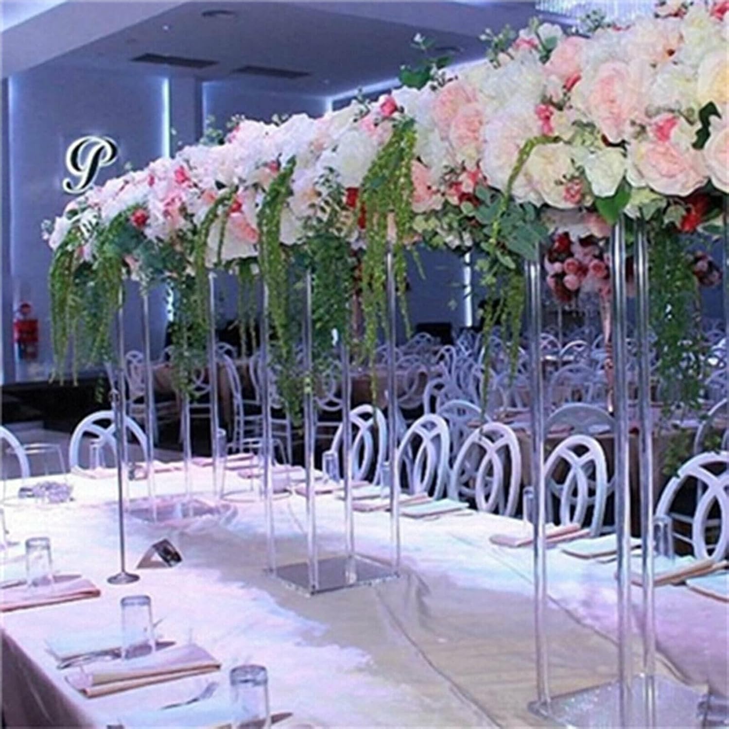 Amazon.com: 10 Pcs-Acrylic Vases Clear Column Flower Stand Party ...