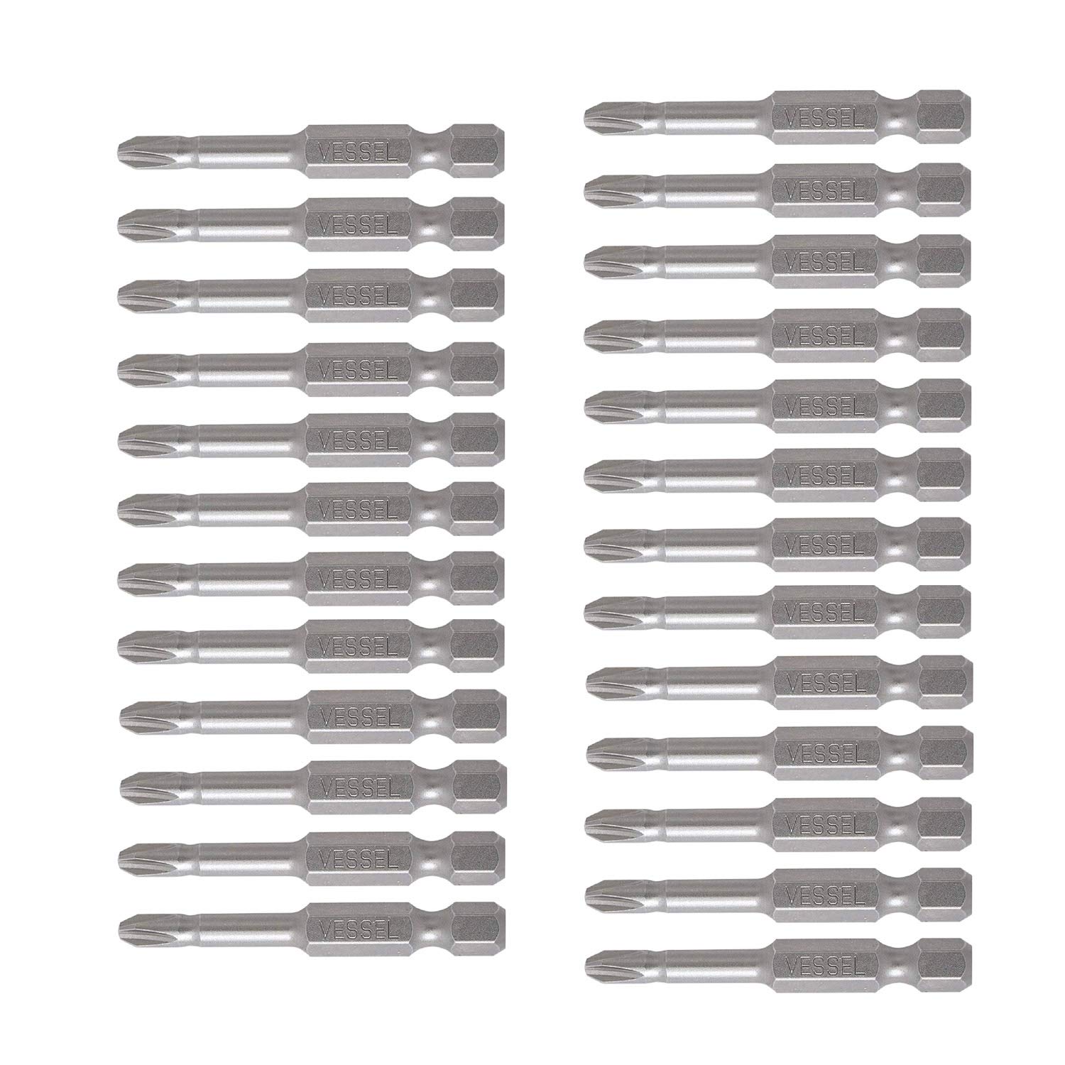 VESSEL Neck Torsion Power Bits PH2X50 25PC (Bulk)