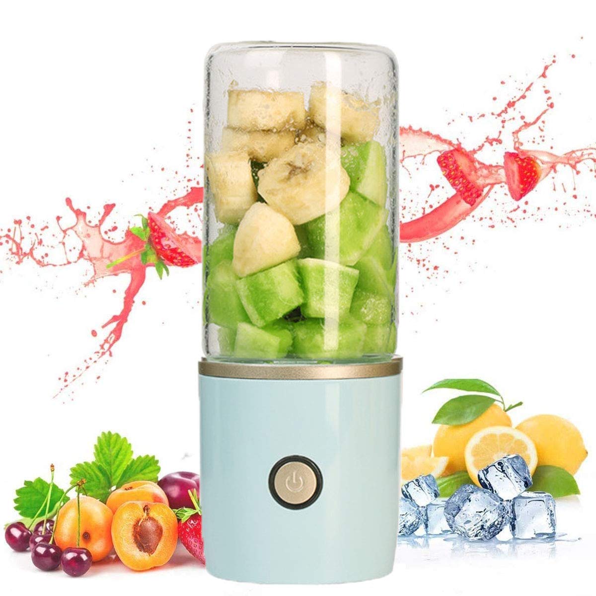 juicer Portable Blender，Personal Blender for Shakes and Smoothies,Mini Blender Cordless, USB Recharg