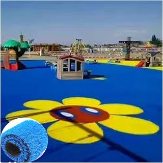 Garden Lawn Mat, Artificial Grass Rug, Blue Grass Turf Runner Rug, Outdoor Garden Lawn Turf Mat, with Drainage Holes for Crafts Garden DIY (Color : Blue, Size : 59 x 63(in))
