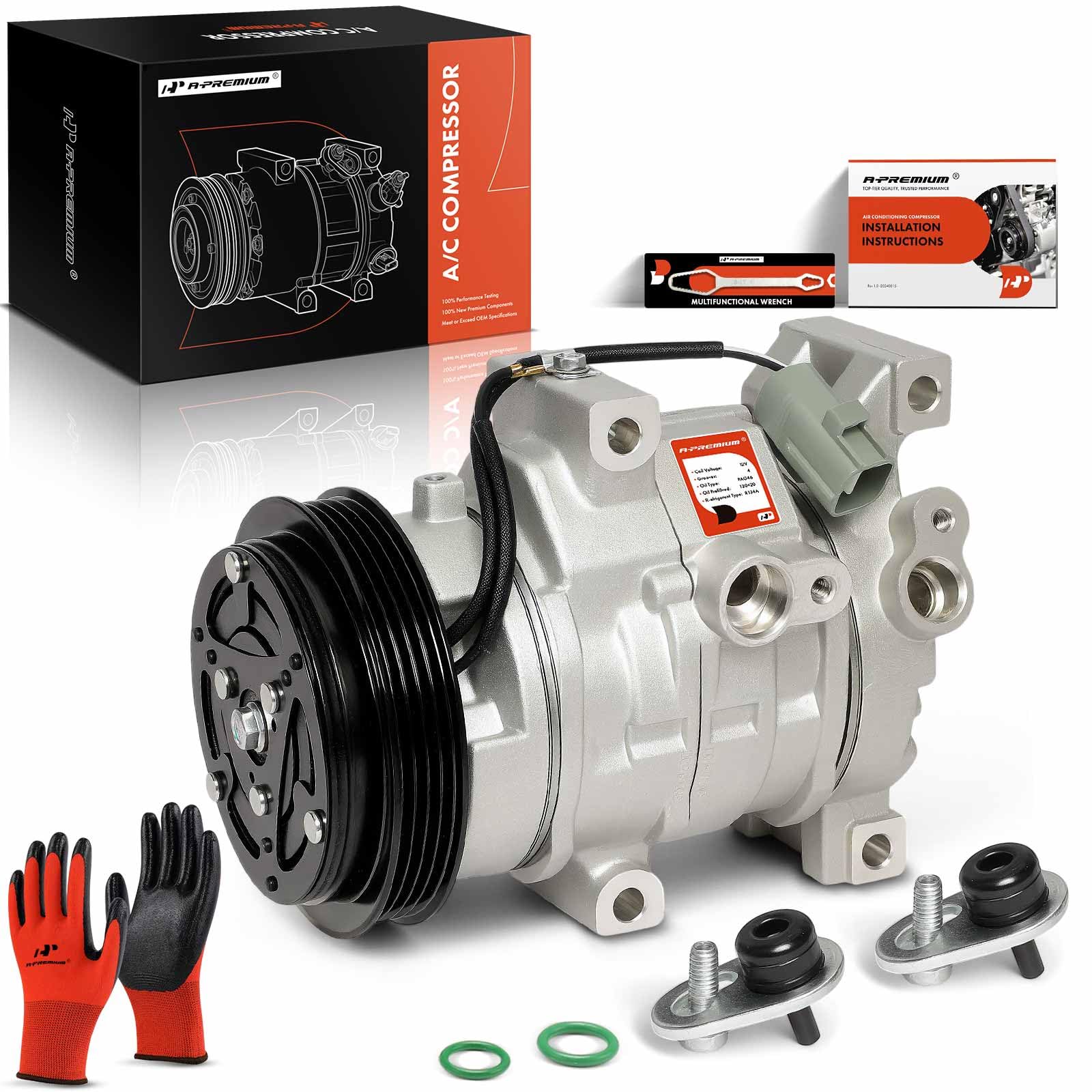 A-Premium AC AC Compressor with Clutch Compatible for Toyota Echo 2000 2001 2002 2003 2004 2005