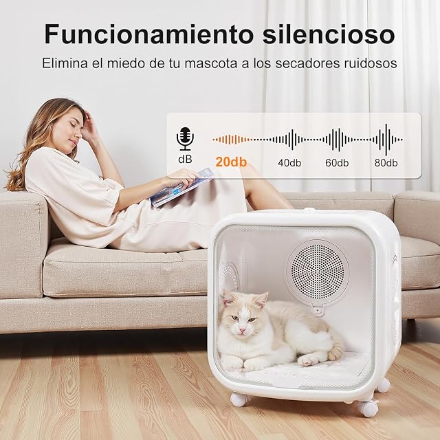 Foto 5 de 8 de WOOX Secador Automático para Mascotas con App Inteligente 75L Capacidad Extra Grande Secador para Perros…