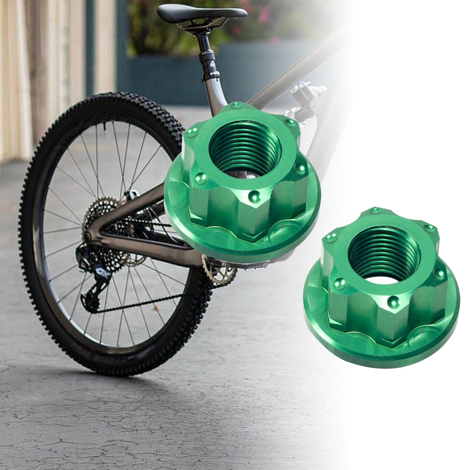 kowaku 2X 2X Bike Wheel Hub Axle Nuts Bike Nuts Rear Hub Hardware Easy Installation Replacement Road Replacement Bike Rope M10 Nut