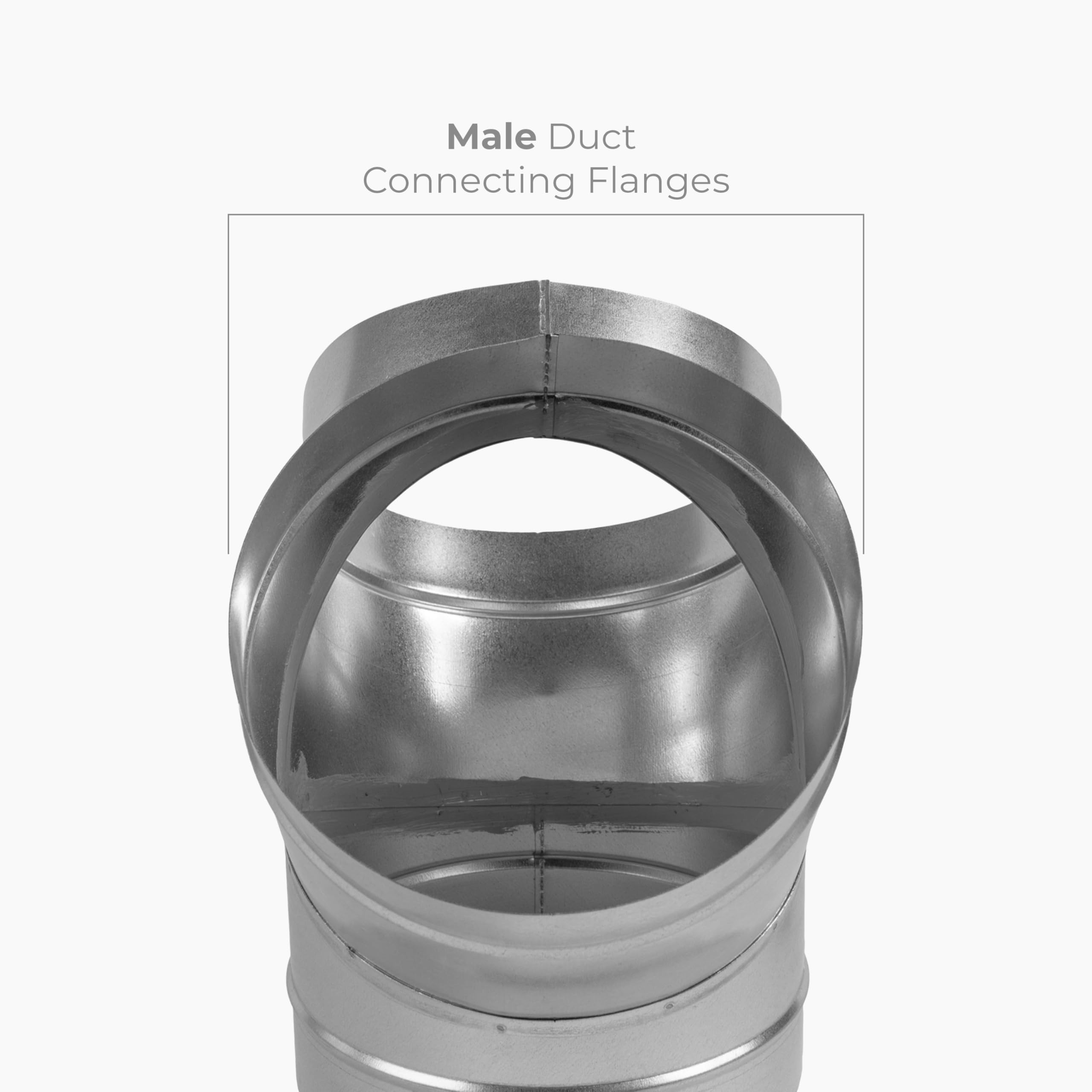 Divisor de conducto en forma de Y de 45° de diámetro de 8 x 8 x 8 pulgadas, conector de metal de 3 vías, acero galvanizado, adaptador de conducto, para ventilación de secadora, ventilador de