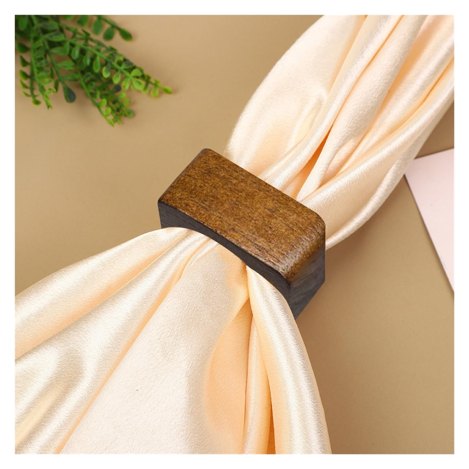 Rond de Serviette en Bois Serviettes Rondes Couleur Bois