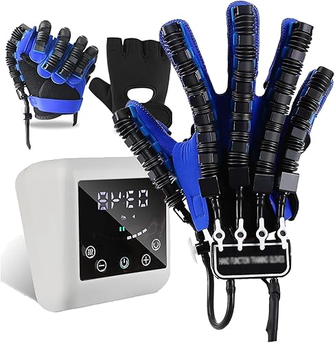 Guante robot de rehabilitación, equipo de terapia de mano derecha e izquierda, velocidad y fuerza ajustables, con modo de entrenamiento de