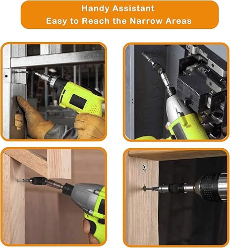 Miniatura 6 de Juego de destornilladores de ángulo recto de 105 grados, adaptador de enchufe de broca hexagonal, giratorio de 360, 1 unidad, broca giratoria