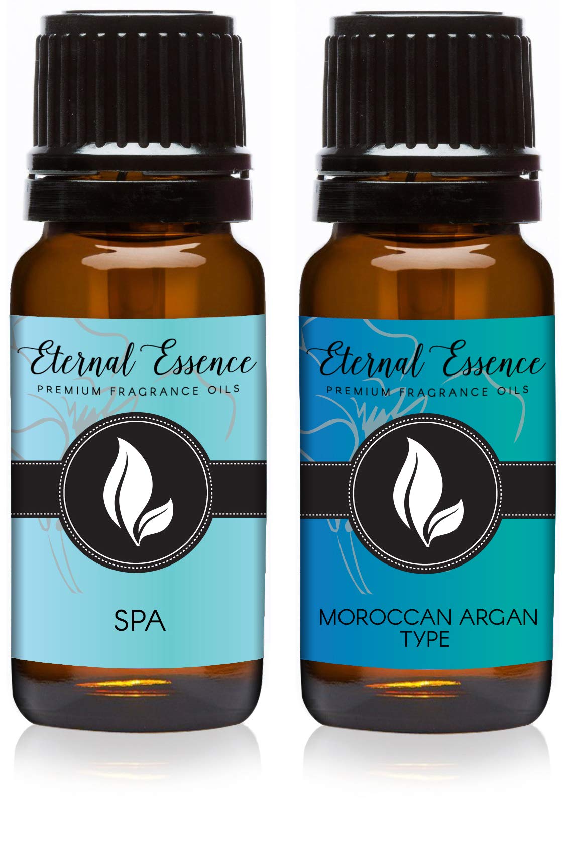 Eternal Essence Oils 2 Pack 10ml Premium Fragrance Oil - Moroccan Argan Type &amp; Spa - for Candle, Soap Making, Aromatherapy, Diffusers, Home Care, &amp; Humidifiers