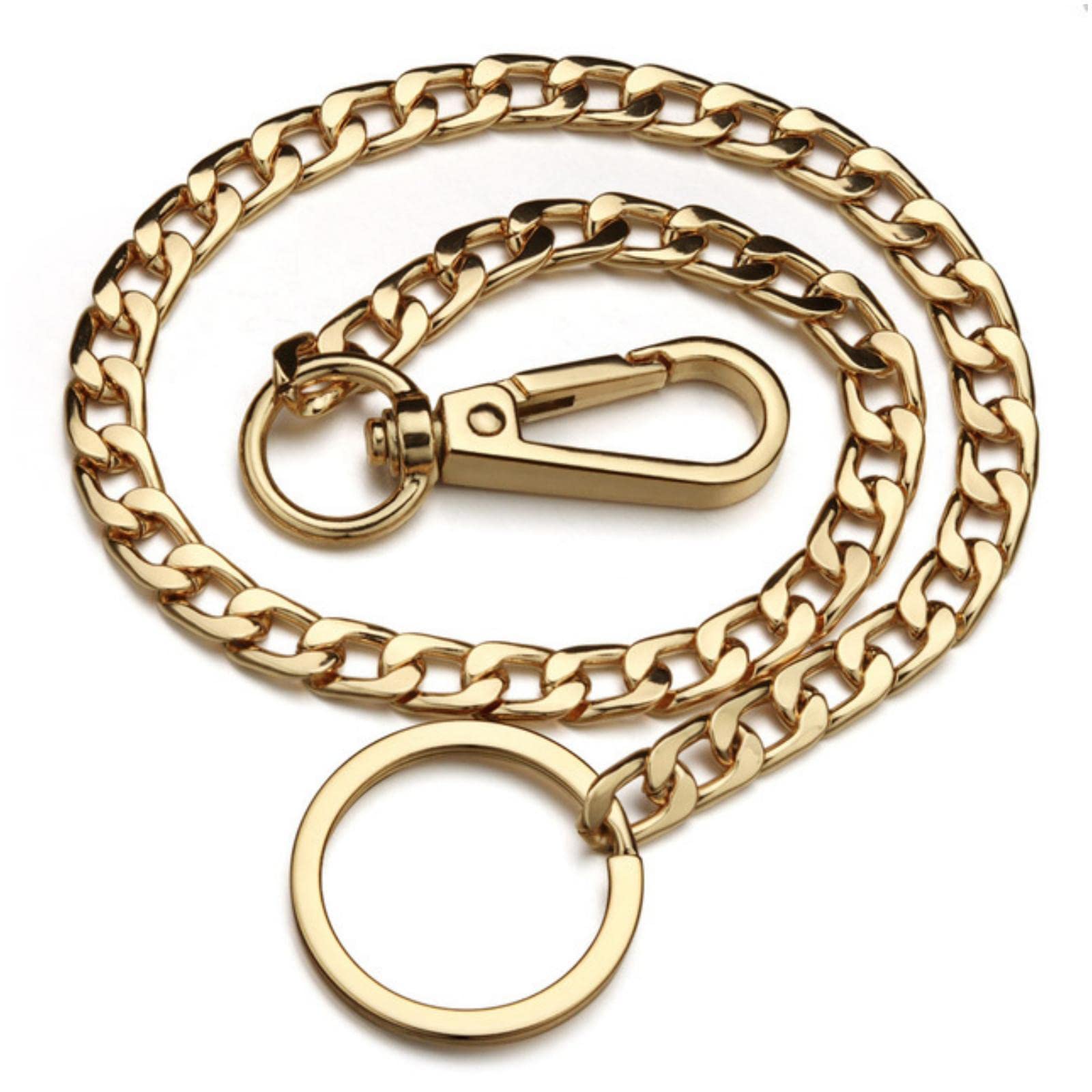 Yfzclyzaxet Men's Gold Keychain 42Cm Long Metal Keychain Wallet Belt Chain Rock Punk Trousers Pant Hiphop Jewelry Key Ring Chain