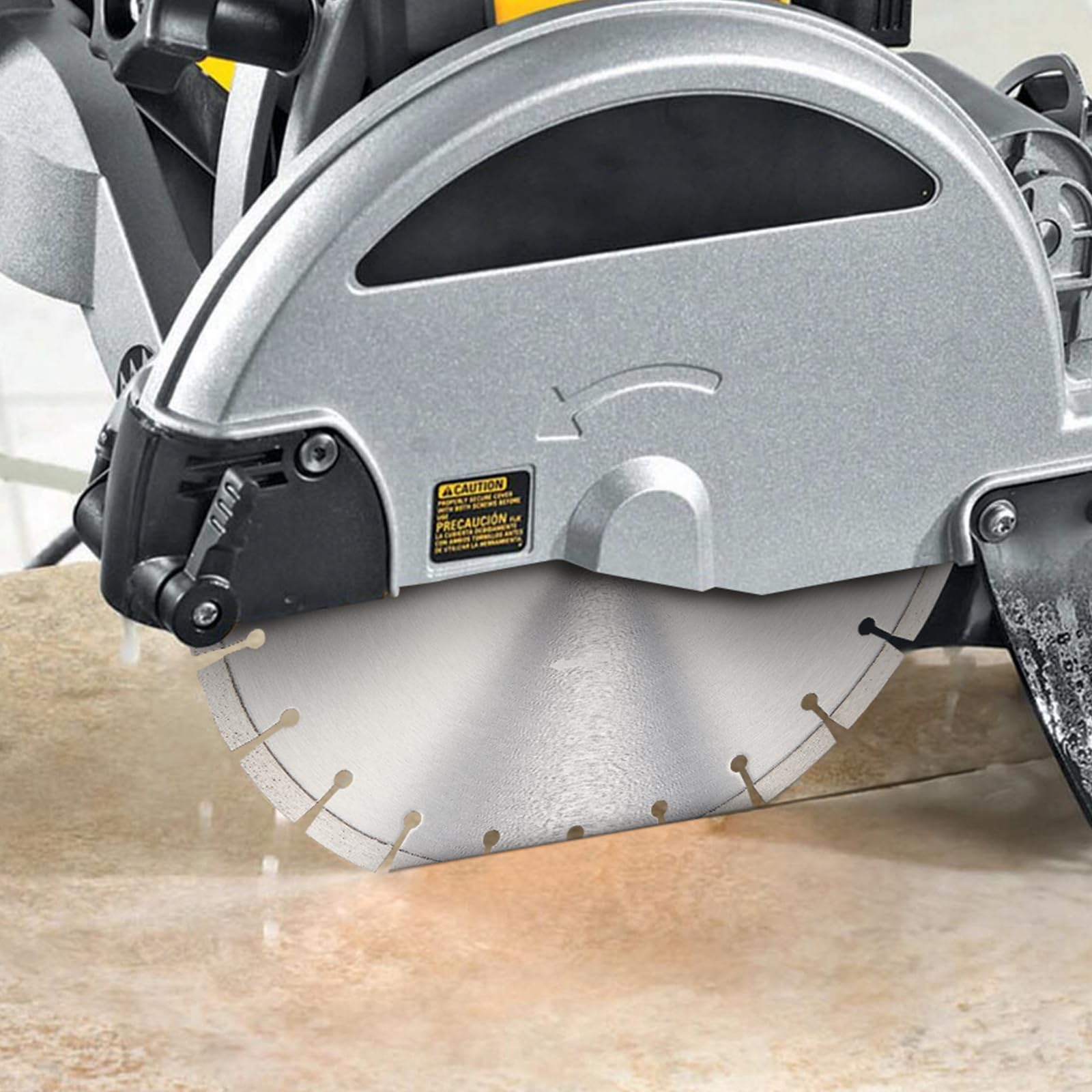 VEVOR Disque à Tronçonner Diamanté 350 mm, Disque Diamant Humide ou Sèche, Lame de Scie à Béton avec Dents Plates de 12 mm, Diamètre du Trou Central Universel 25,4 mm, pour Béton, Carrelage, Brique