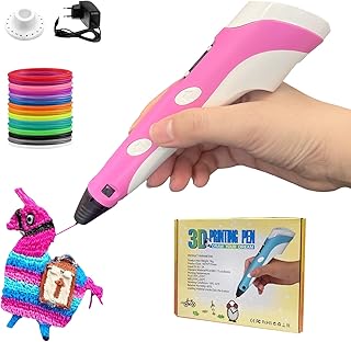 Caneta de Impressora 3D Com Refil Filamento Caneta 3d Profissional Desenho Premium (10 Cores de Refis/5 Metros)-AZUL-FBA