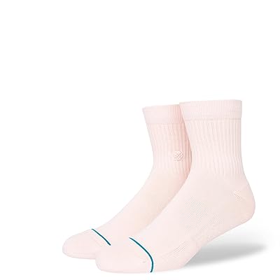 Stance Icon Quarter Crew Cut Socks Shoes Pink