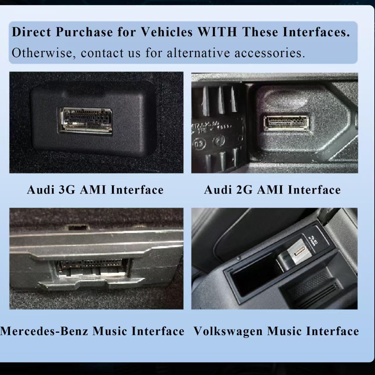 High Definition Car Bluetooth Audio Music Adapter, Wireless Audio Adapter, Compatible with Audi 3G AMI, 2G AMI, Mercedes Media, Mercedes Music Interface and Volkswagen Music - 5