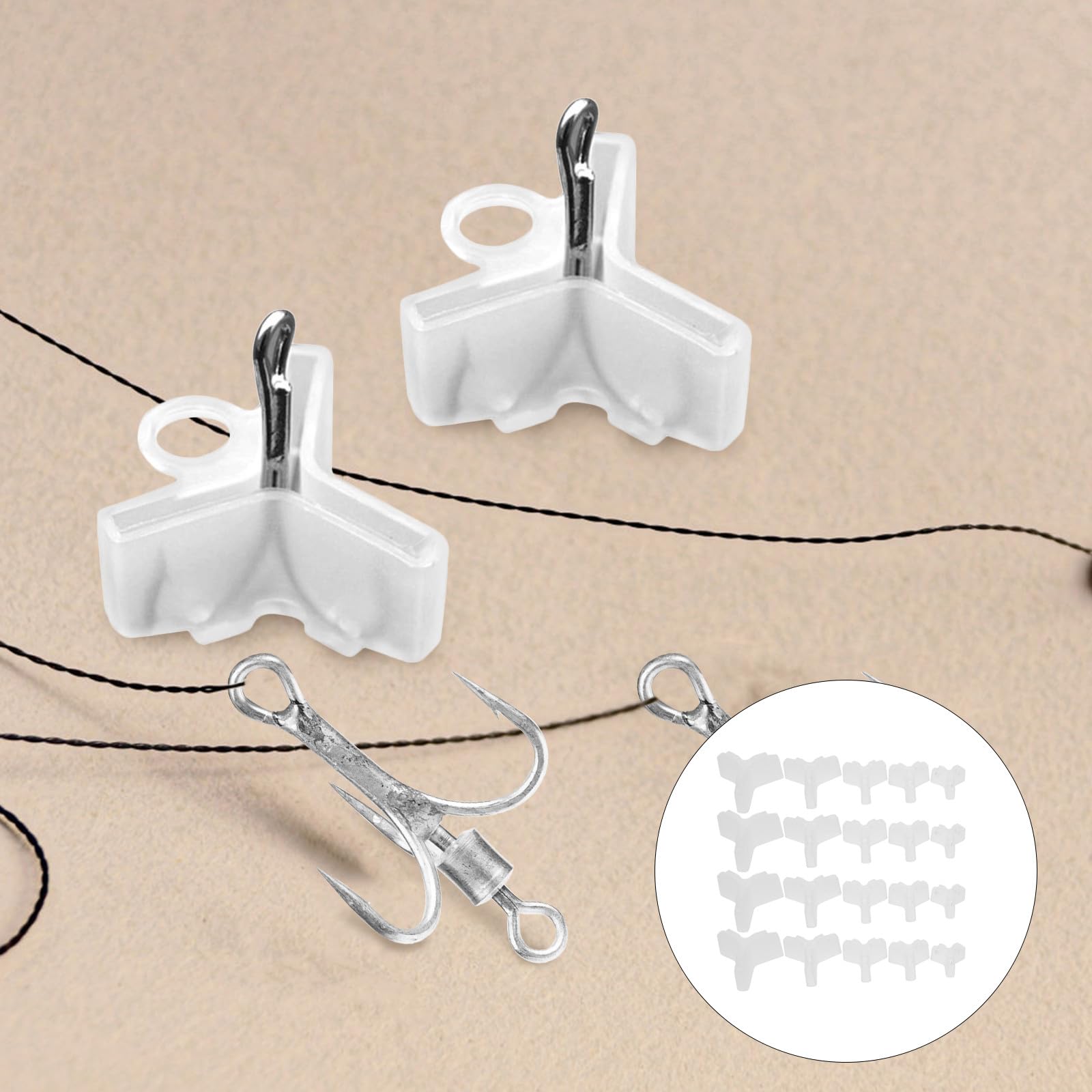 100 Capuchons De Protection Pour Hameçons Triples – Taille 2# à 10# – Anti-Emmêlement, Sécurité Doigts – Accessoire Pêche